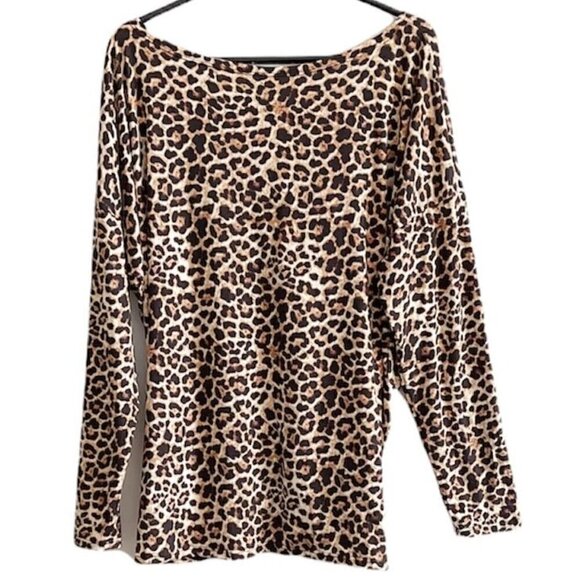Fashion Nova Don't Get This Twisted Leopard Twist Long Sleeve Top - M - Picture 4 of 9